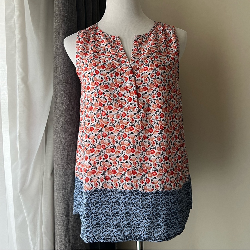 Sleeveless Floral Blouse. Zac & Rachel, NWT